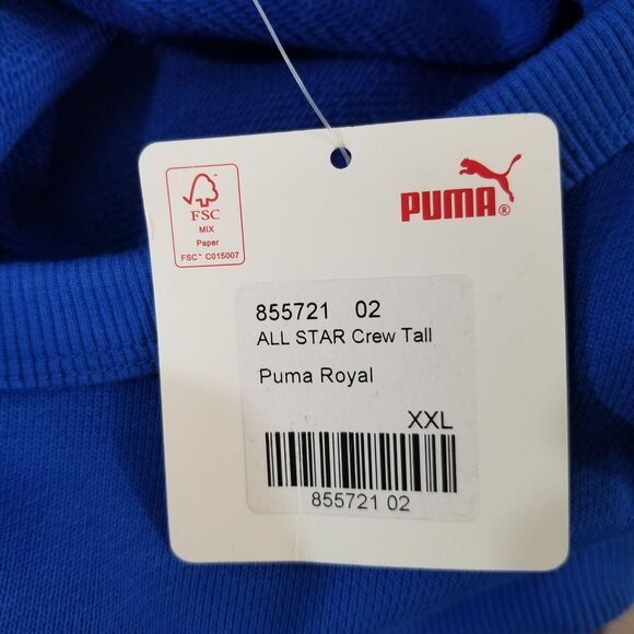 Puma sweatshirt sweater men's 2XL XXL blue long sleeve NEW - Picture 13 of 15